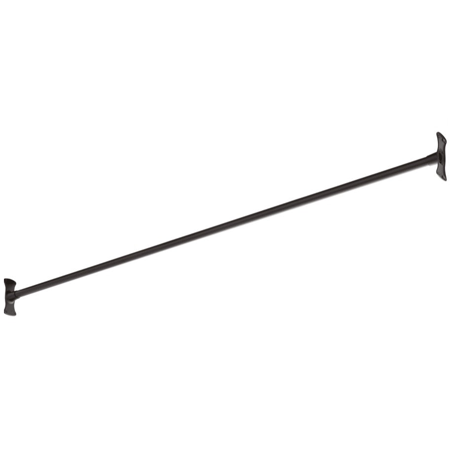 Signature Hardware 466751 72" Solid Brass Shower Rod - Matte Black