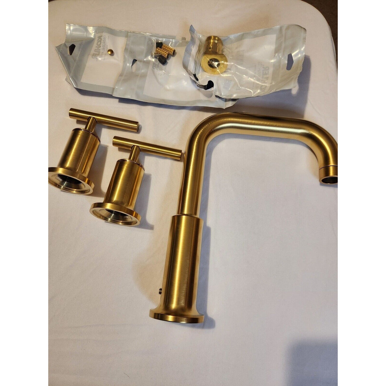 Kohler T14428-4-2MB Purist Deck-Mount Bath Faucet Trim - Brushed Moderne Brass