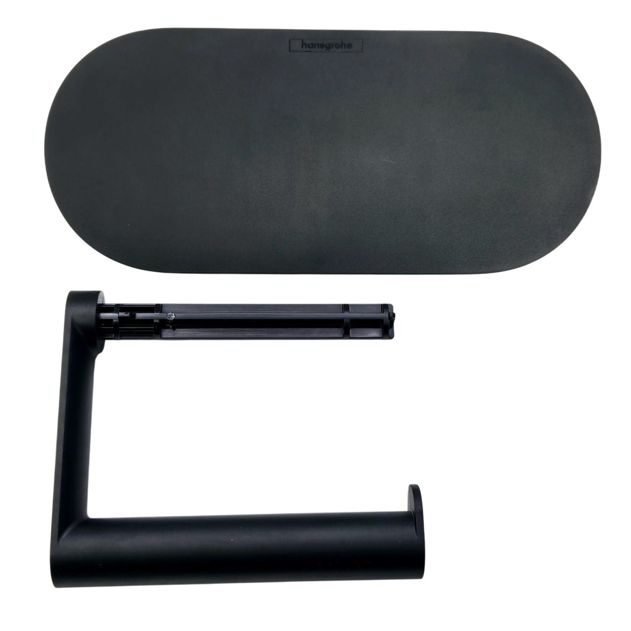 hansgrohe 27928670 WallStoris Euro Toilet Paper Holder with Shelf - Matte Black