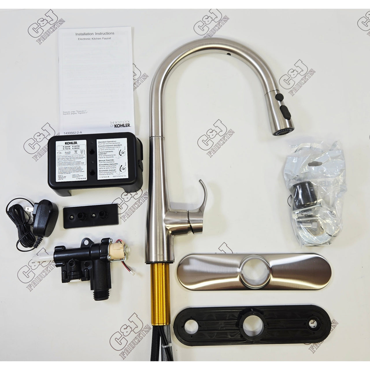 Kohler 22036-VS Simplice Touchless Kitchen Faucet - Vibrant Stainless