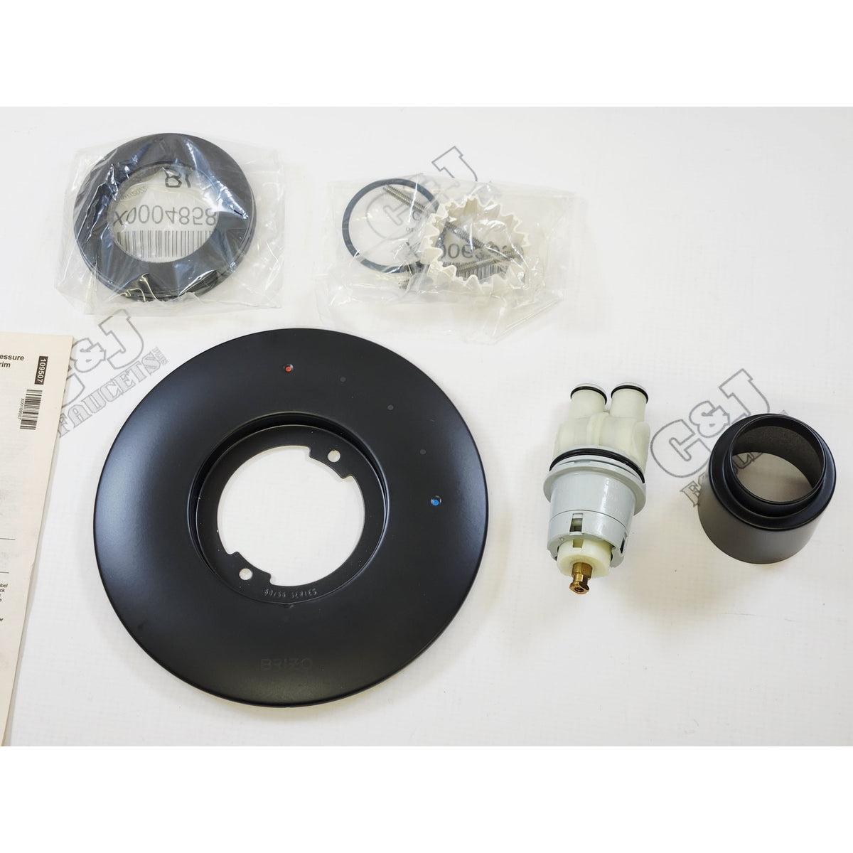 Brizo T60P075-BLLHP Odin Cross Handle Shower Valve Trim Only - Matte Black