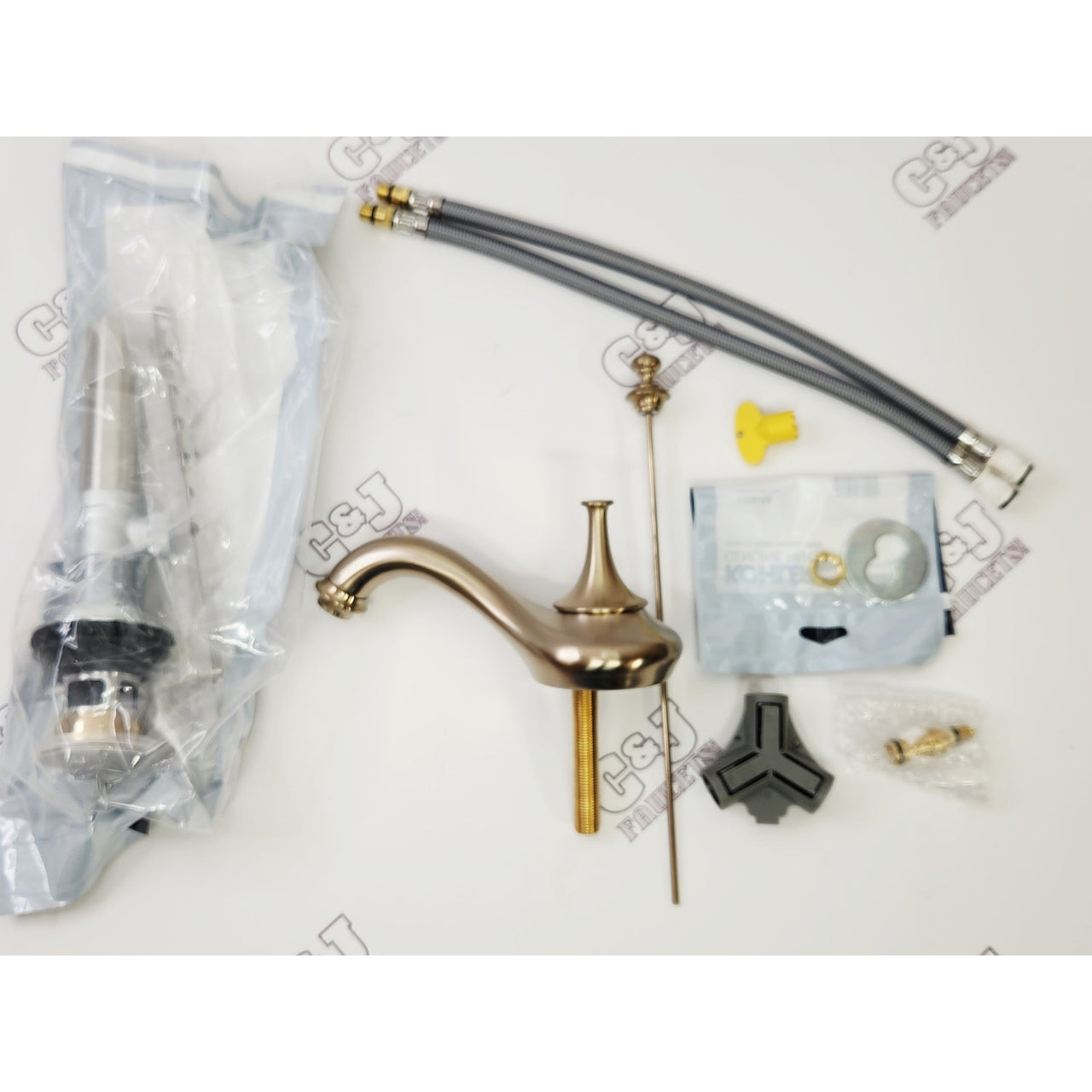 Kohler 72758-BV Artifacts Tea Design Bathroom Sink Spout Only - Brushed Bronze