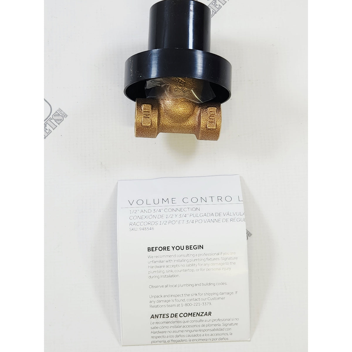 Signature Hardware 447696 3/4" Volume Control Rough-In Valve