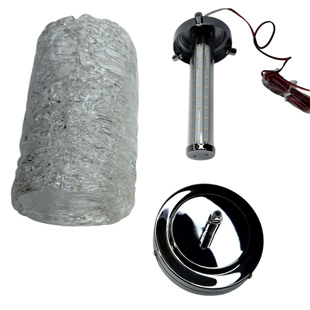 Kovacs P1380-077-L Forest Ice 6" Wide LED Mini Pendant with Ice Glass Shade