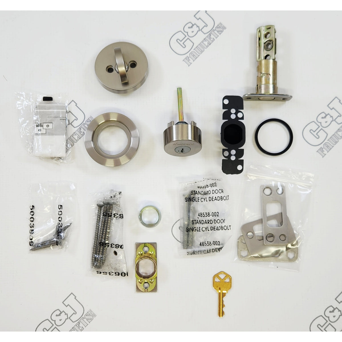 Kwikset 158 RDT 15 SMT 6AL STRKP K3 Milan Round Deadbolt - Satin Nickel