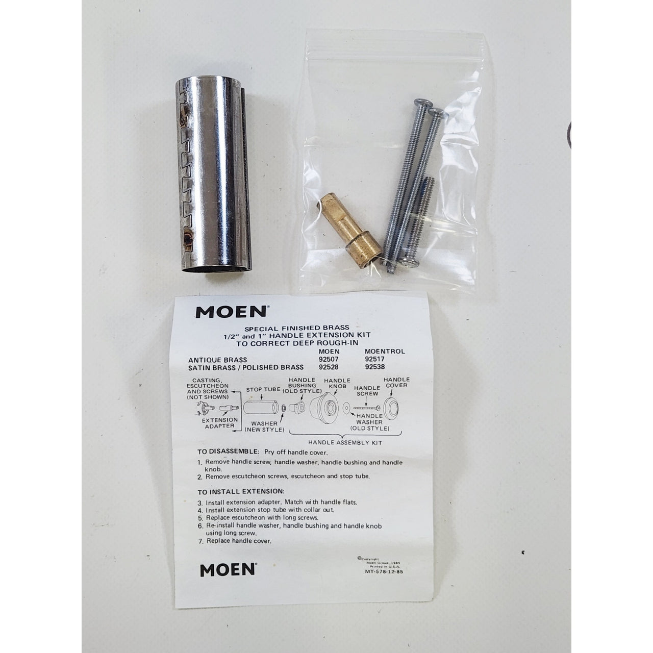 Moen 10399 Shower Handle Extension Kit - Chrome