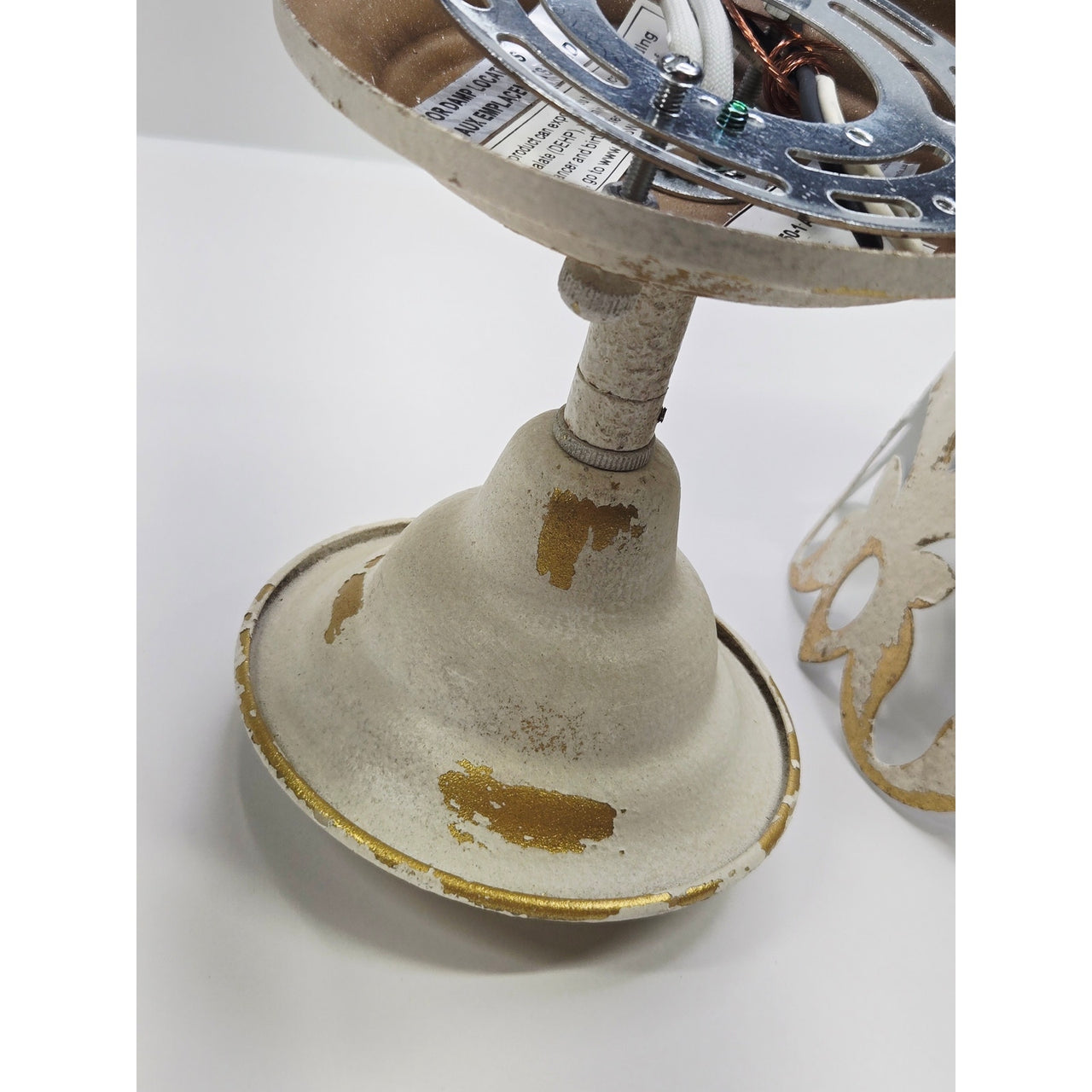 Golden Lighting 0883-SF AI Eloise 8" Semi-Flush Ceiling Fixture - Antique Ivory