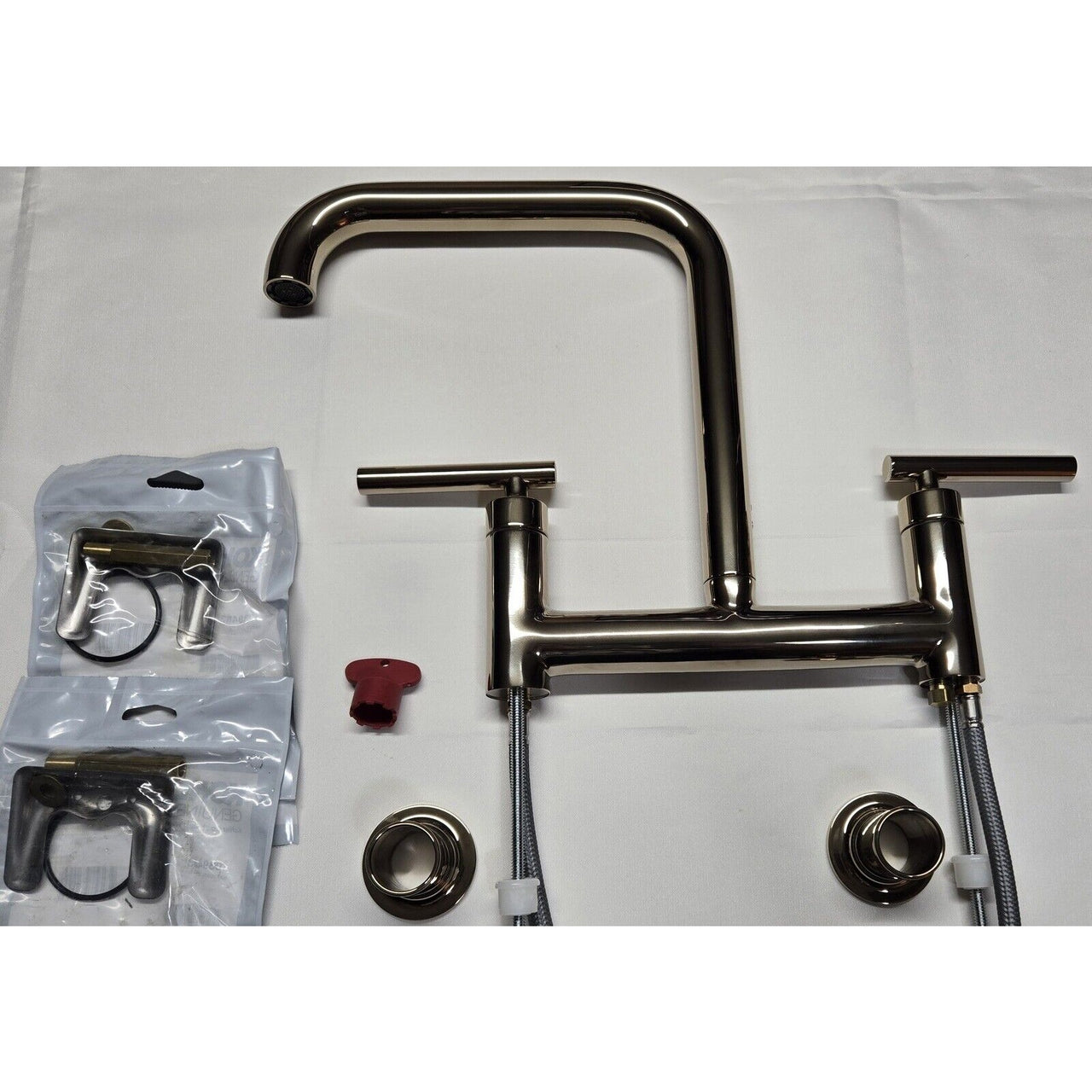 Kohler 7547-4-AF Purist Bridge Kitchen Faucet, 1.5 GPM - Vibrant French Gold