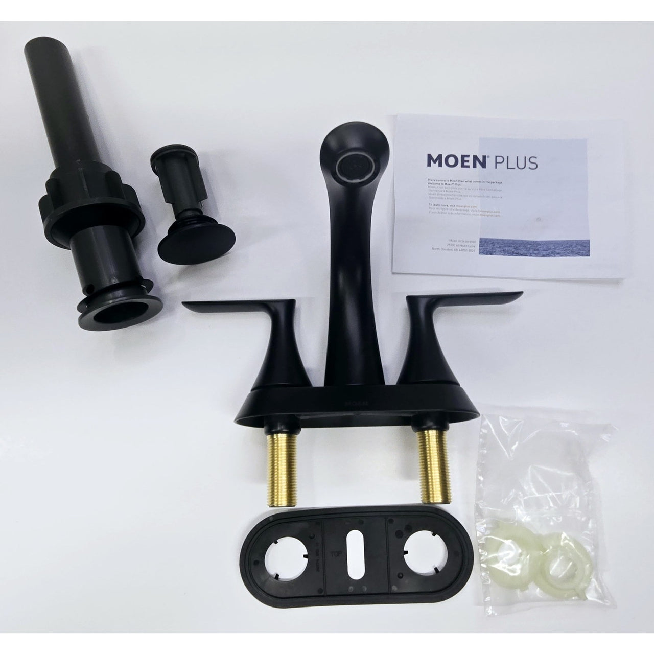 Moen 84515BL Findlay 4" Centerset Bathroom Faucet - Matte Black