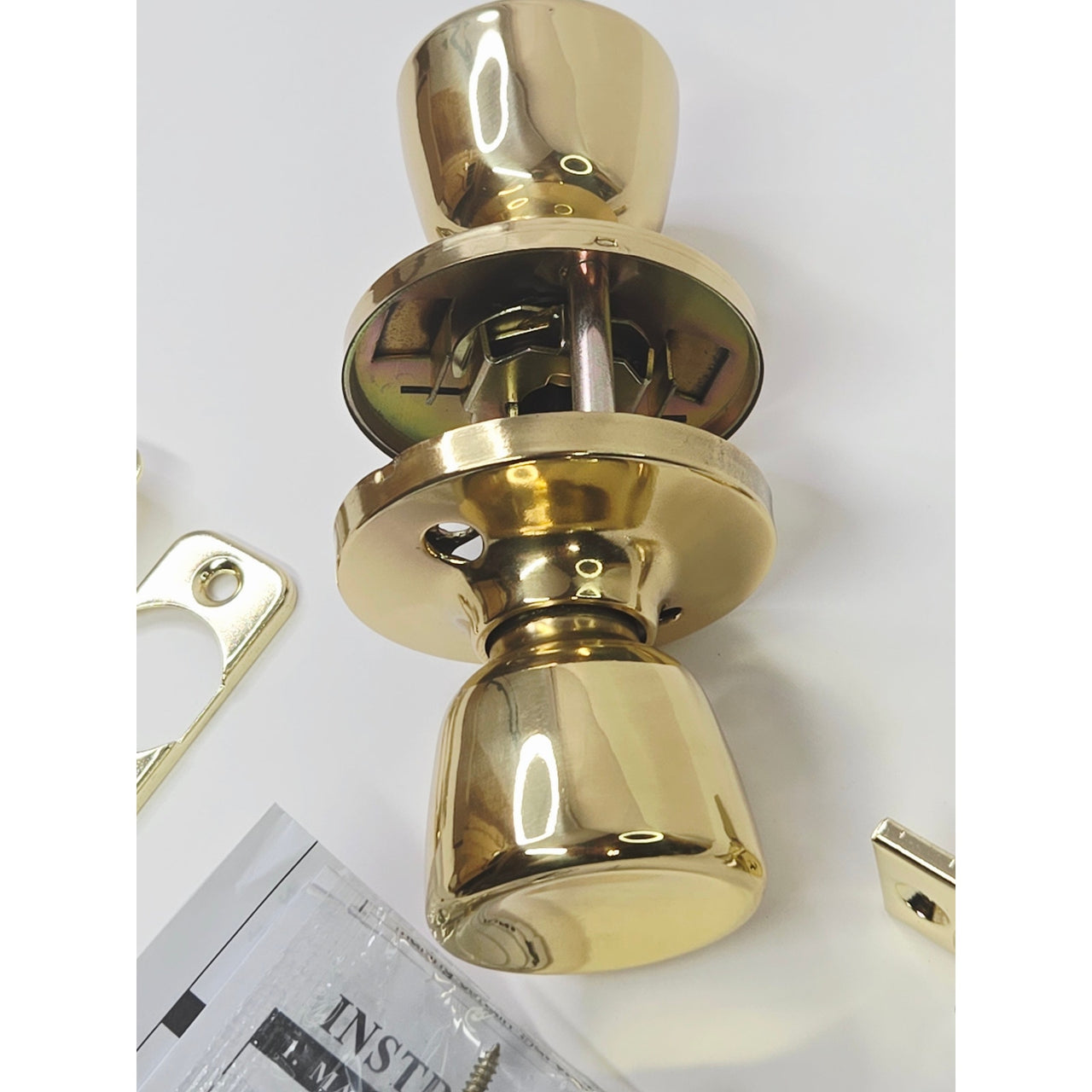 Design House 728303 Terrace Passage Door Knob Set, - Polished Brass (3-PACK)