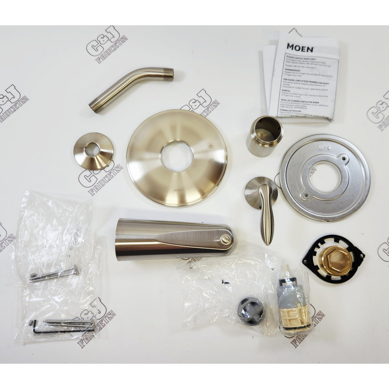 Moen UT2133NHBN Eva Transitional Bathroom Shower and Tub Trim - Brushed Nickel