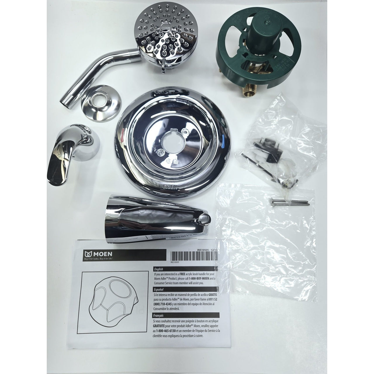 Moen 82603 Adler Bathtub & Shower Faucet Multi-Function Showerhead - Chrome