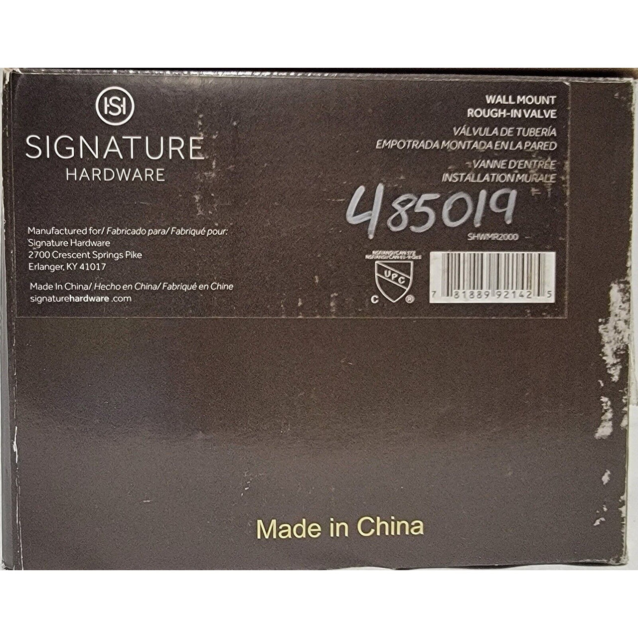 Signature Hardware 485019 Wall-Mount Faucet Rough-In Valve