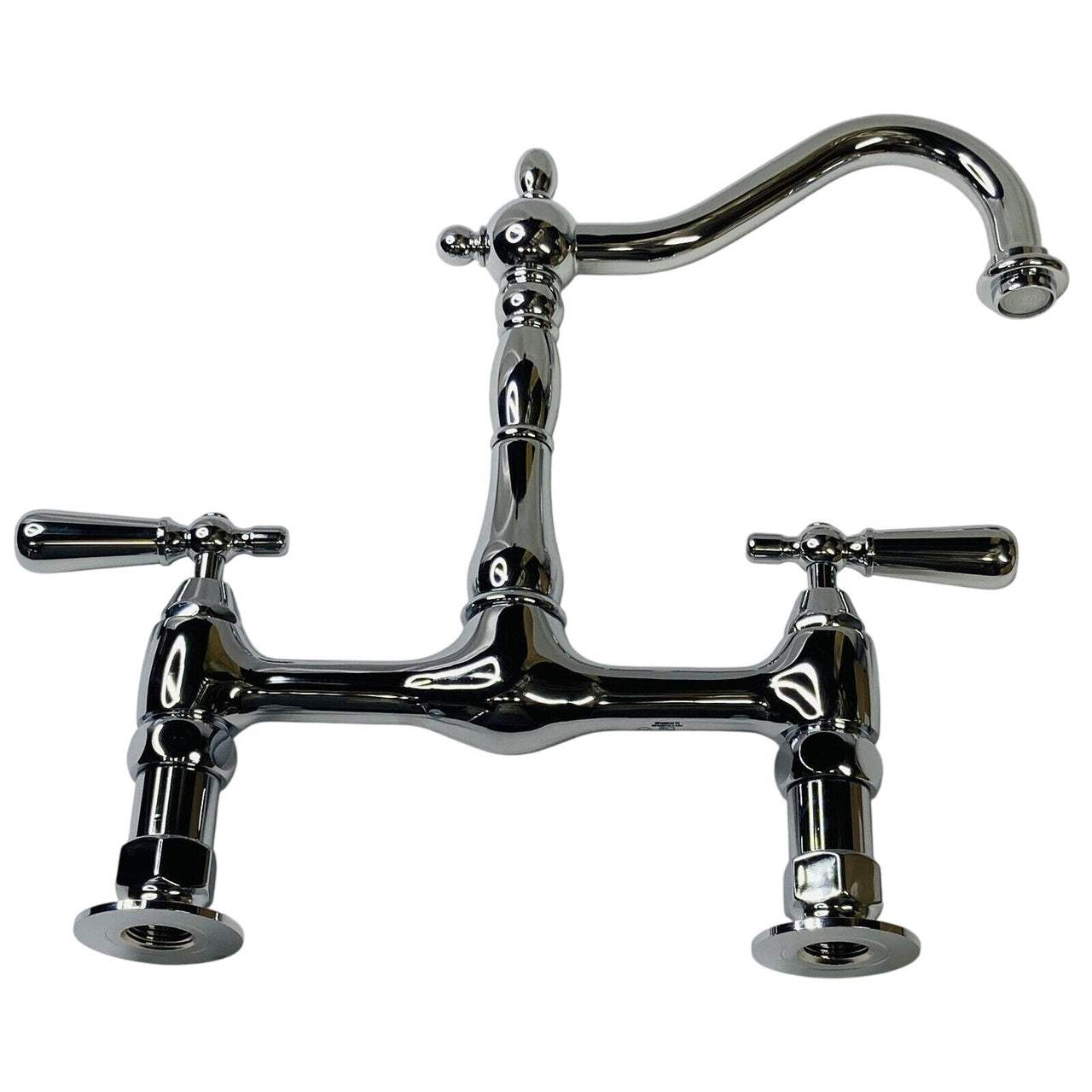 Signature Hardware 215493 Bridge Bathroom Faucet with Lever Handles - Chrome