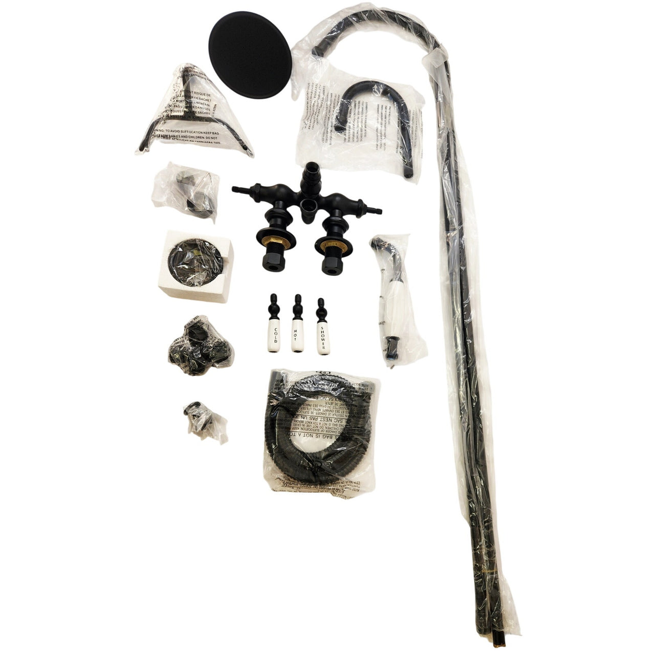 Signature Hardware 479745 Gooseneck Tub/Shower Conversion - Matte Black READ