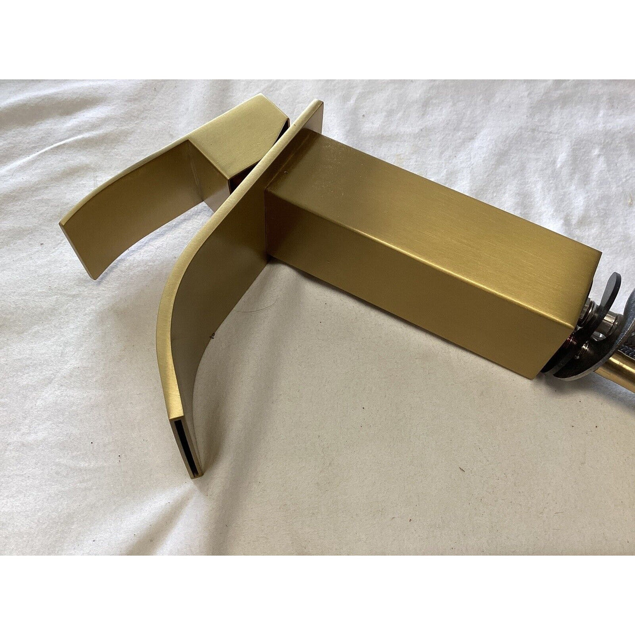 BWE A-96021-BG Waterfall Bathroom Faucet with Pop-up Drain - Brushed Gold READ
