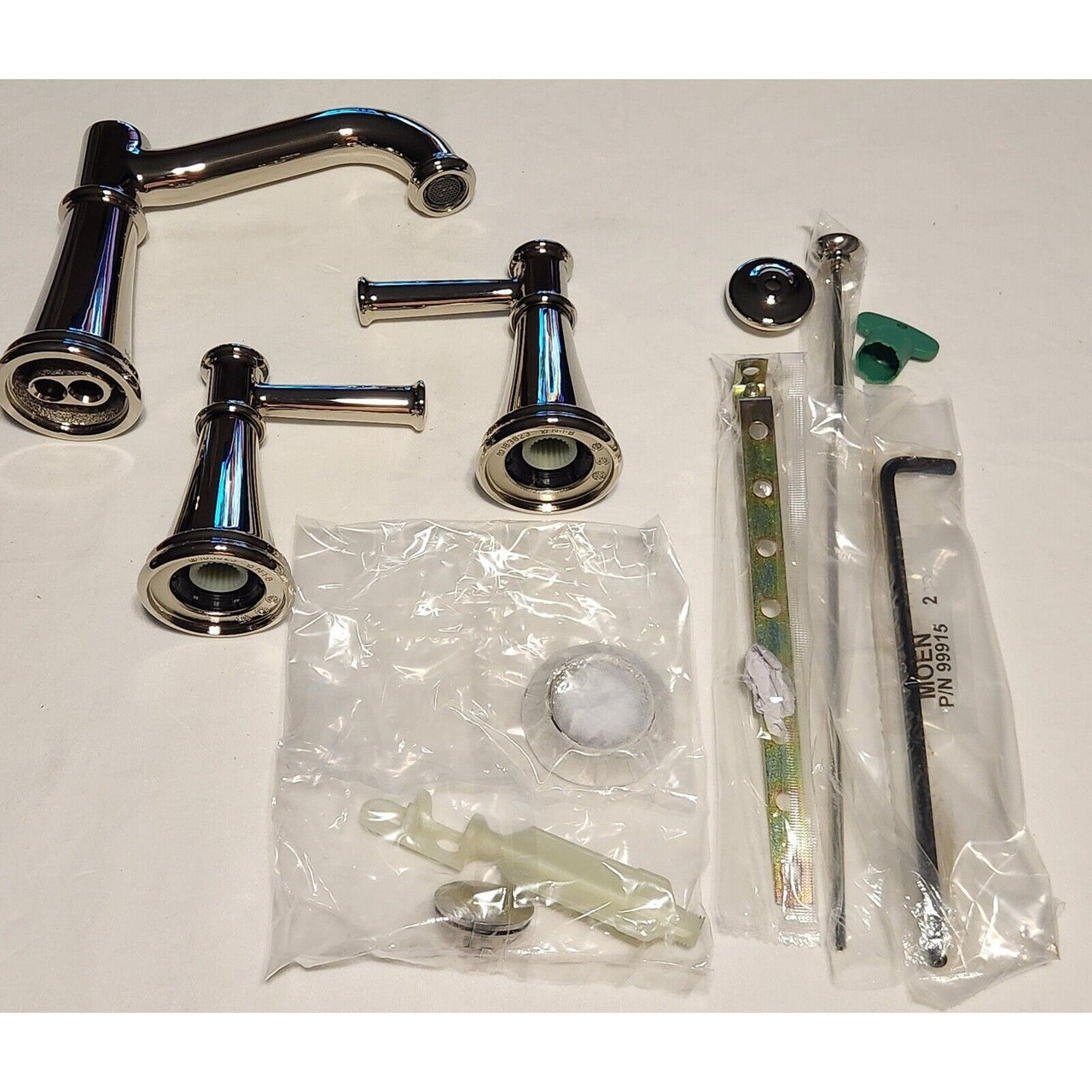 Moen T6405NL Belfield 2-Handle Widespread Bath Faucet, No Valve -Polished Nickel