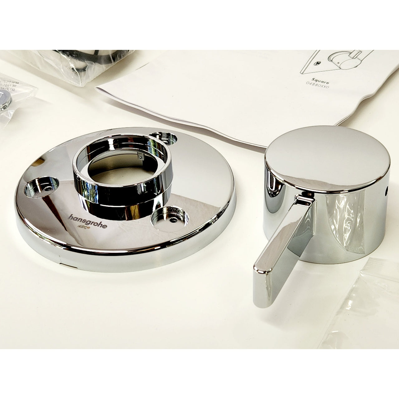 hansgrohe 04232000 Ecostat S Trio/Quattro Diverter Valve Trim - Chrome