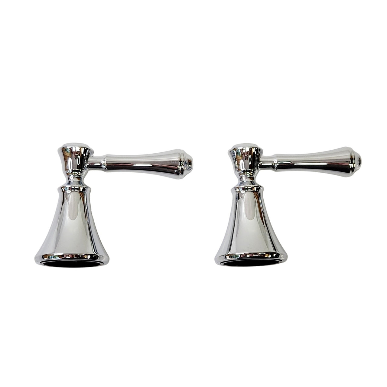 Delta H297 Cassidy Set of Two Lever Handles for Bathroom Faucet - Chrome