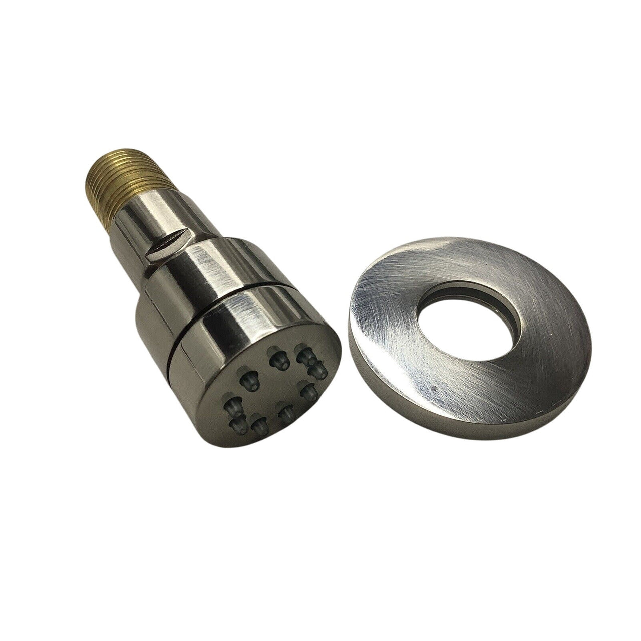 Signature Hardware 329641 Single Function Round Brass Body Spray -Brushed Nickel