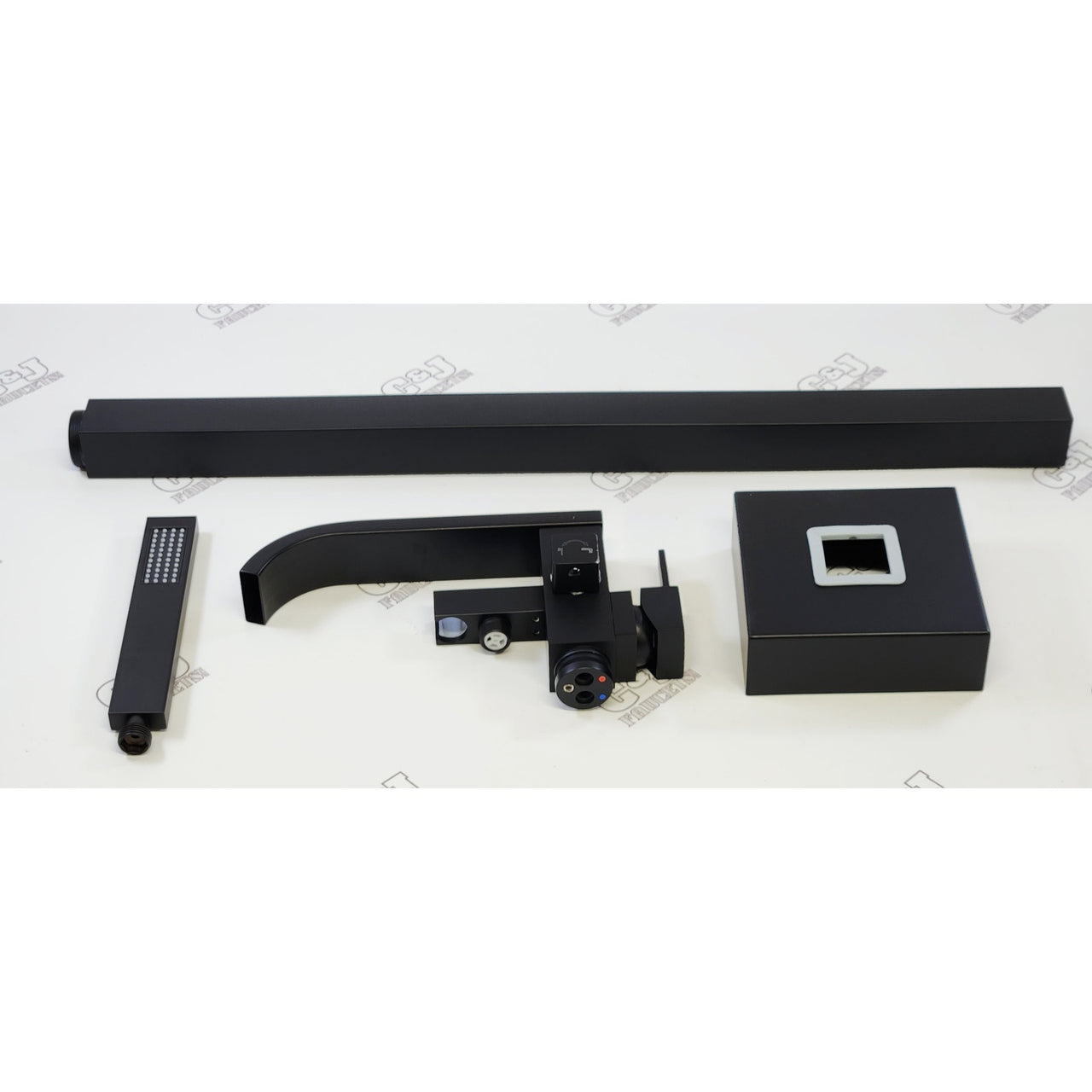 BWE A-97012-BLACK Freestanding Floor Mount Tub Faucet - Matte Black READ
