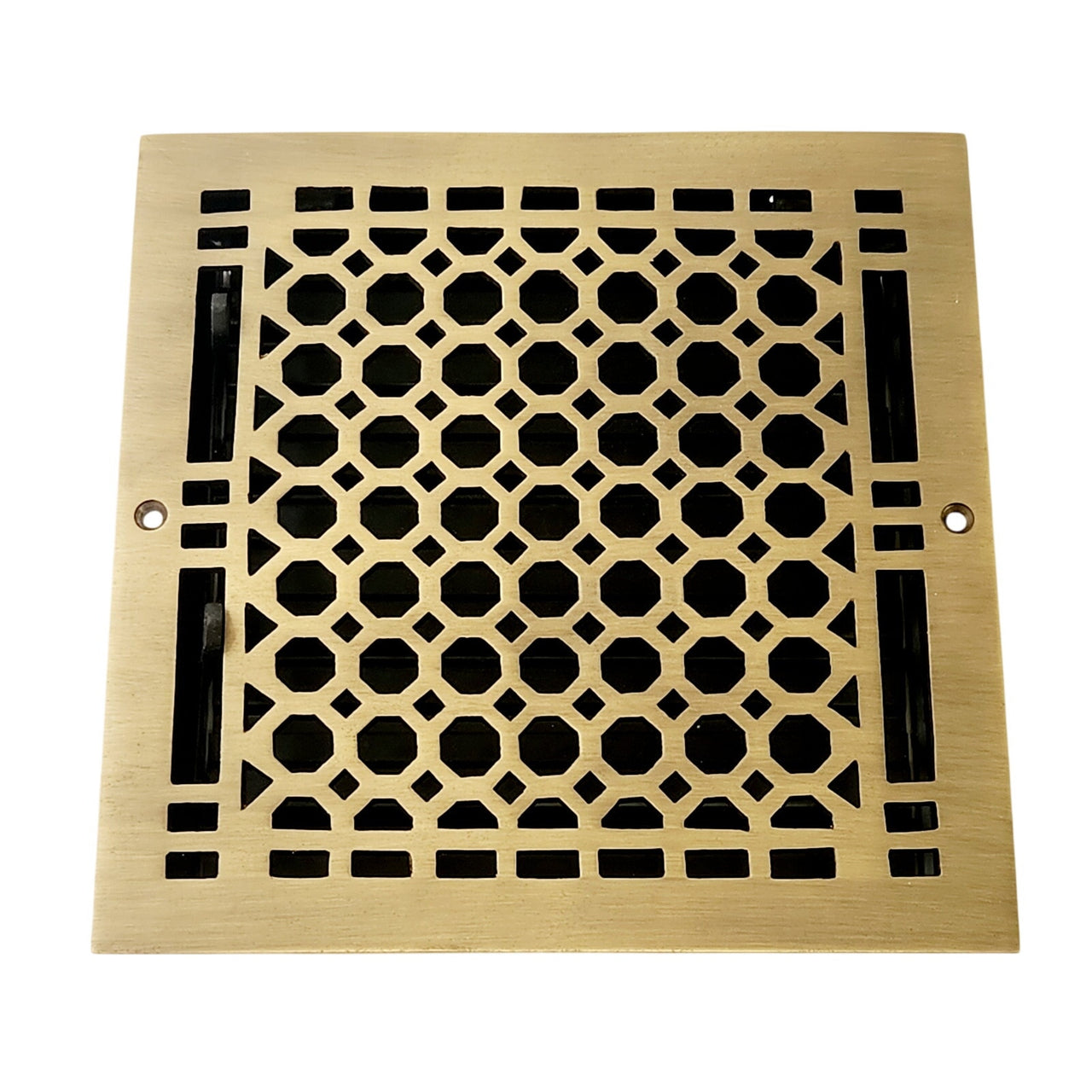 Signature Hardware 327385 Honeycomb 8"x8" Wall Register - Antique Brass