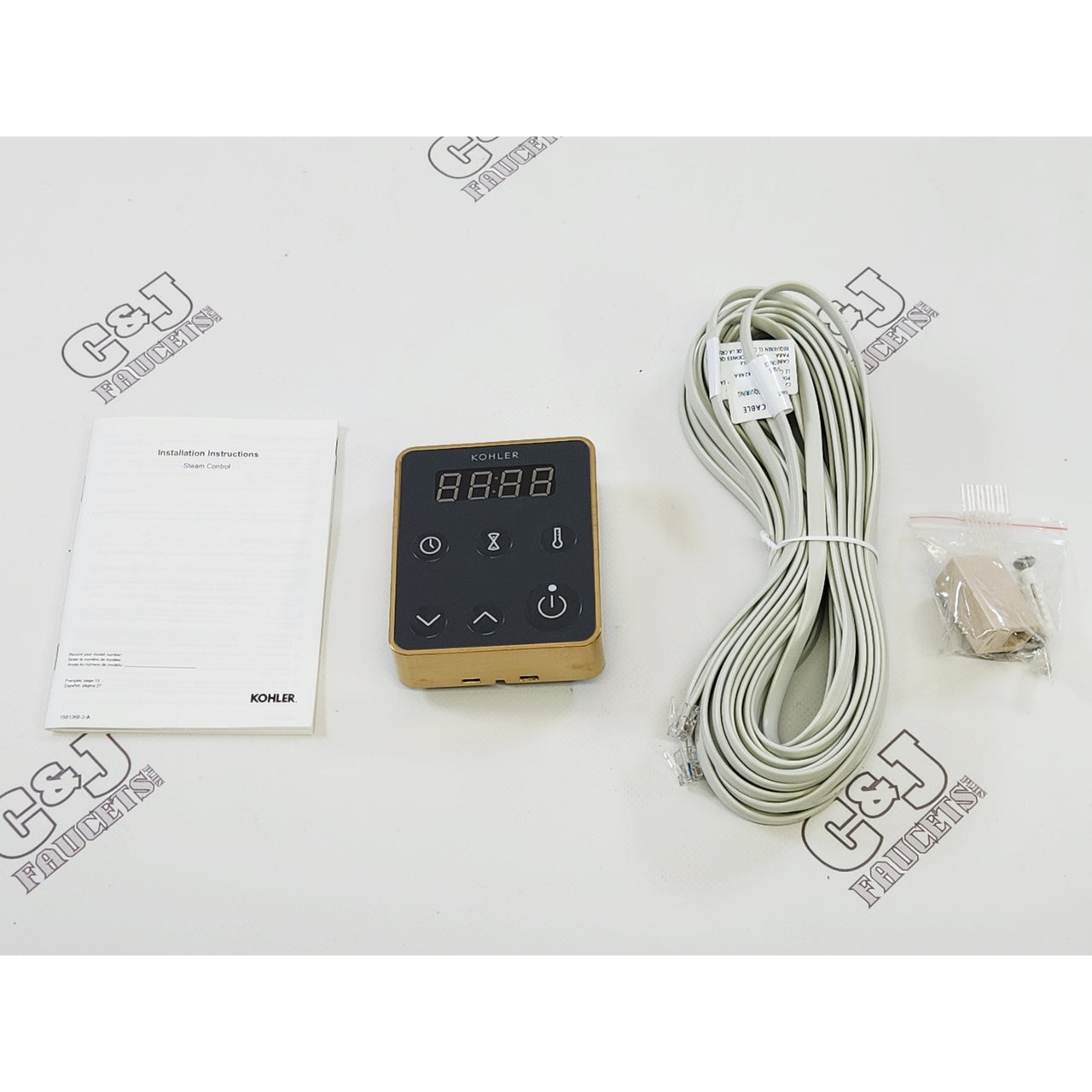 Kohler 32312-2MB Invigoration Bathroom Shower Steam Controller - Brushed Brass