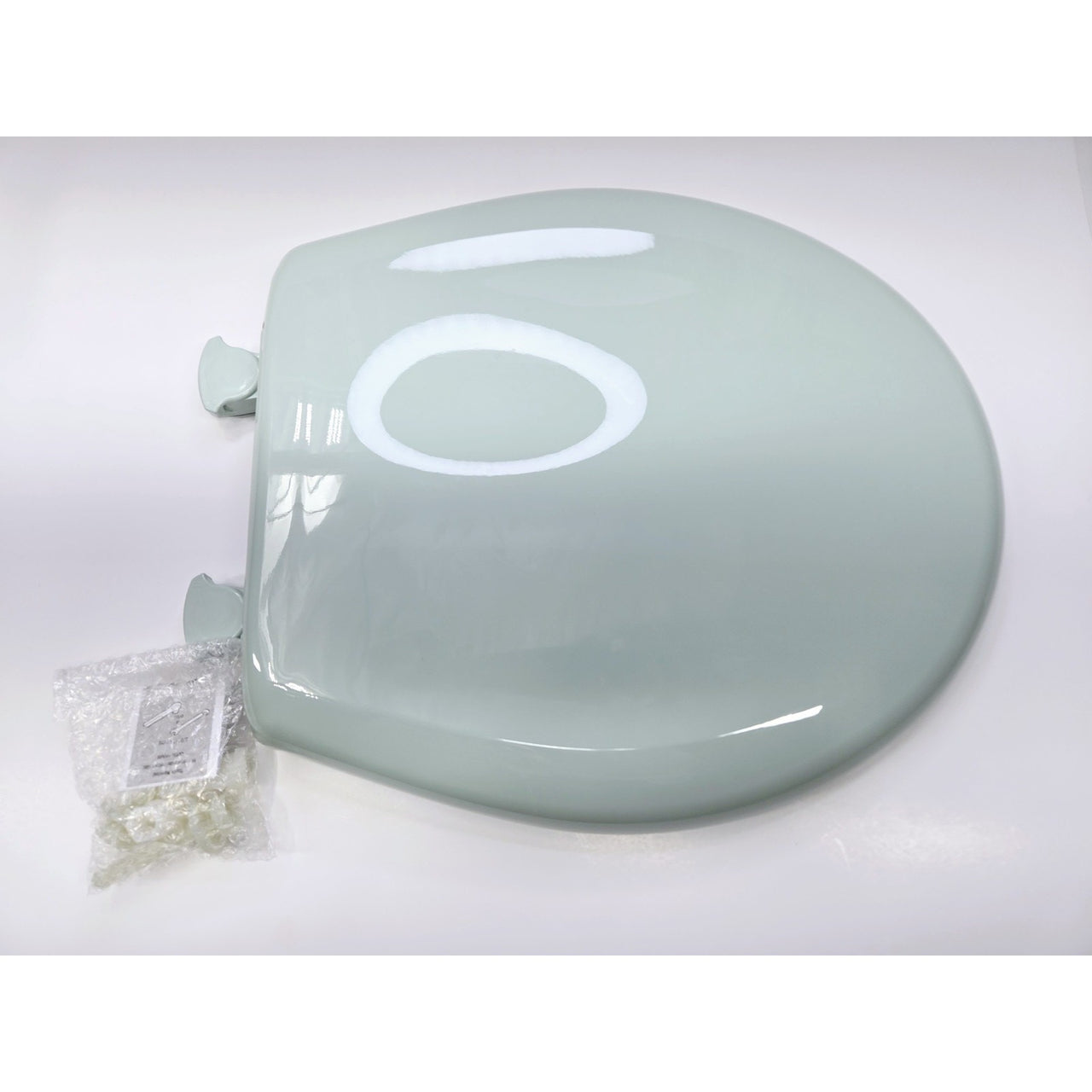 Bemis 200SLOWT 455 Soft Close Round Plastic Closed Front Toilet Seat - Seafoam