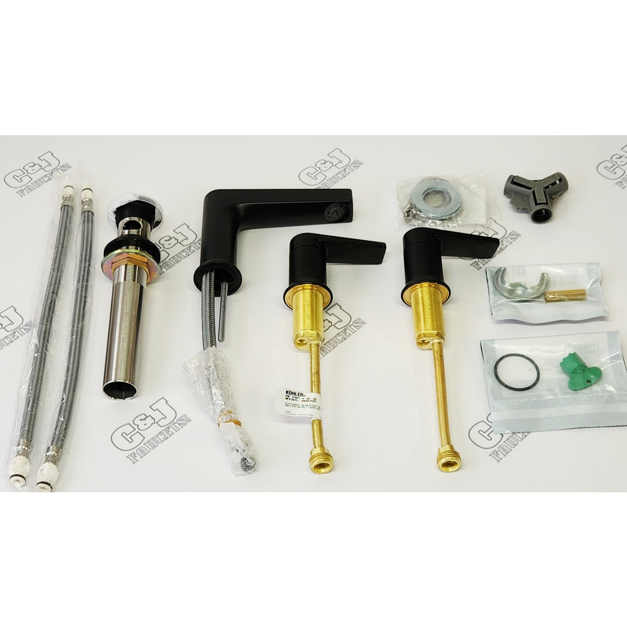 Kohler 37887-4-BL Taut Widespread Bathroom Faucet 1.2 GPM - Matte Black READ