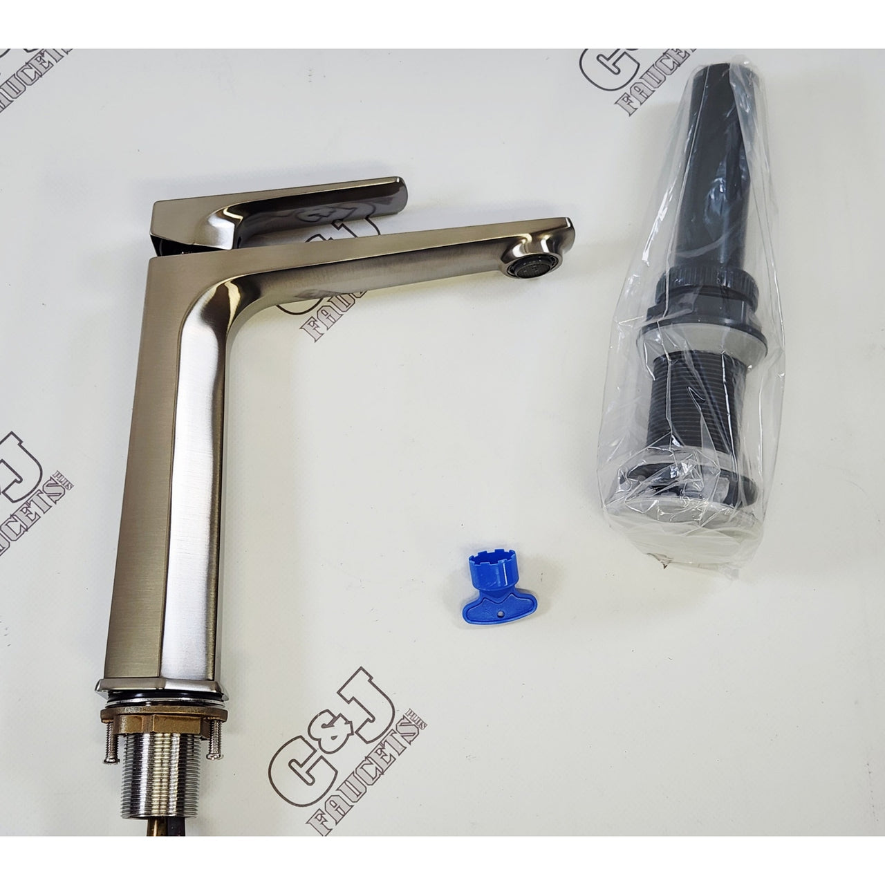 Anzzi L-AZ904BN Contemporary Single Hole 1.2 GPM Bathroom Faucet -Brushed Nickel