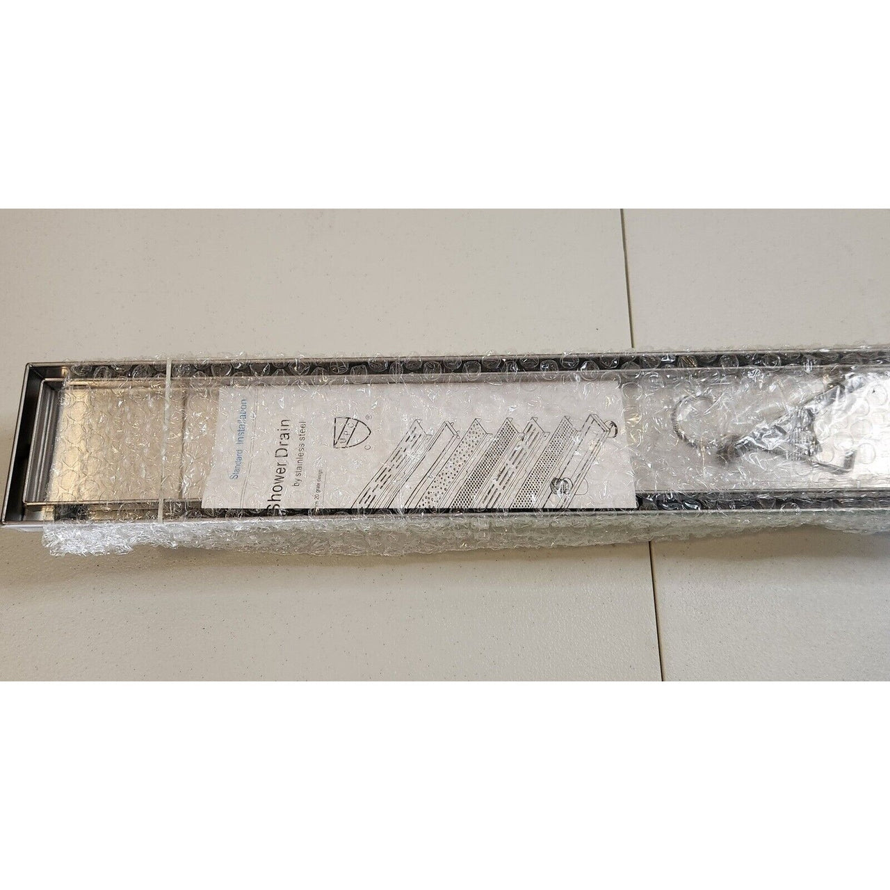 Signature Hardware 404976 36" Cohen Shower Drain - Brushed Stainless Steel