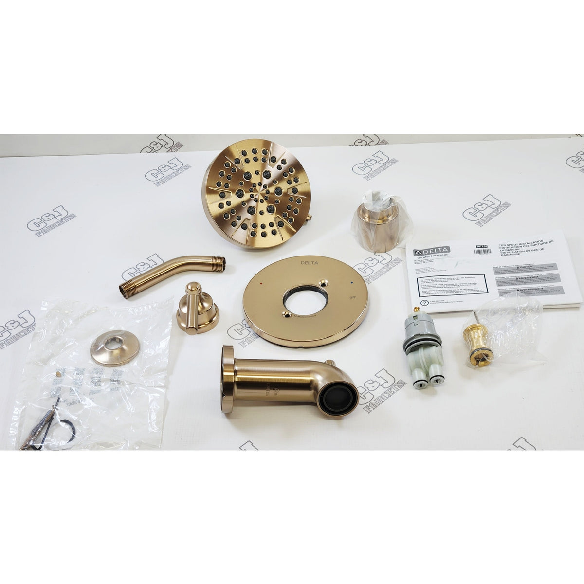 Delta T14435-CZ Saylor 1.75 GPM 5 Function Tub Shower Trim - Champagne Bronze