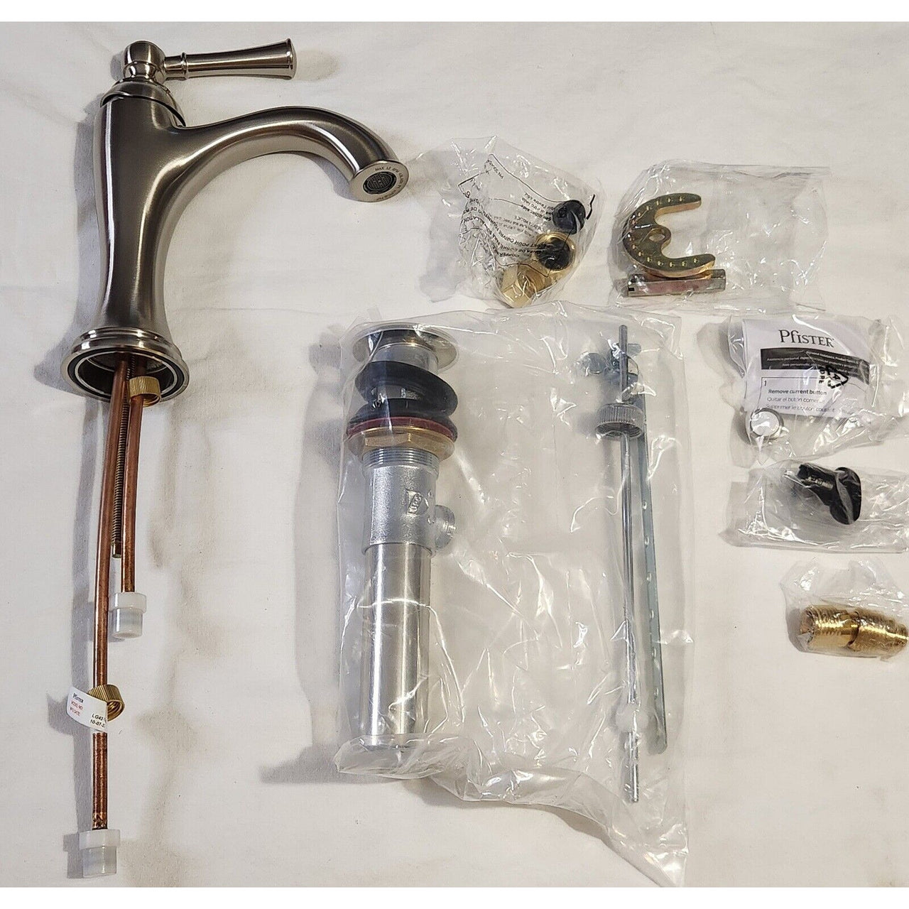 Pfister LG42-TB0K Tisbury 1-Handle Single Hole Bathroom Faucet - Brushed Nickel