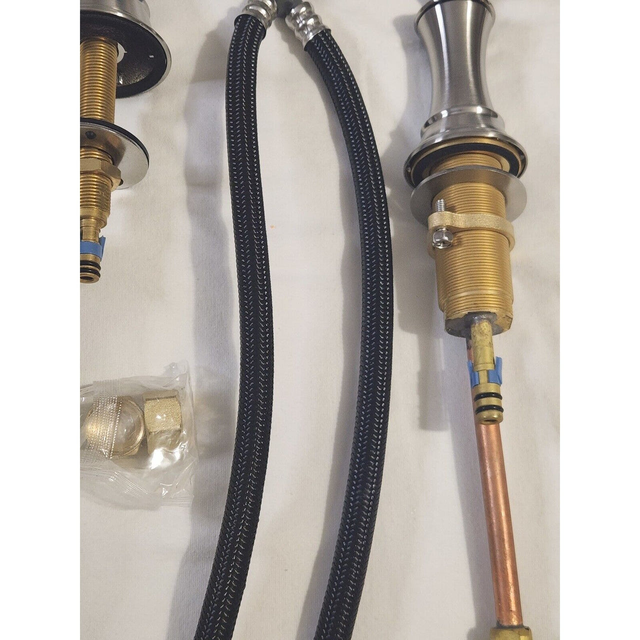 Signature Hardware 480488 Beasley Widespread Bathroom Faucet - Brushed Nickel