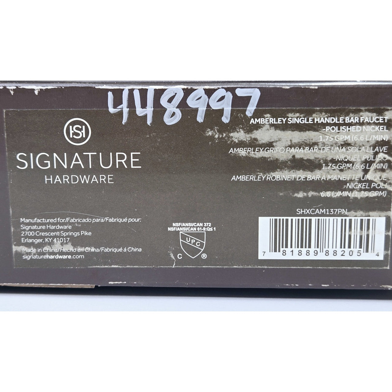 Signature Hardware 448997 Amberley 1.8 GPM Bar Faucet - Polished Nickel