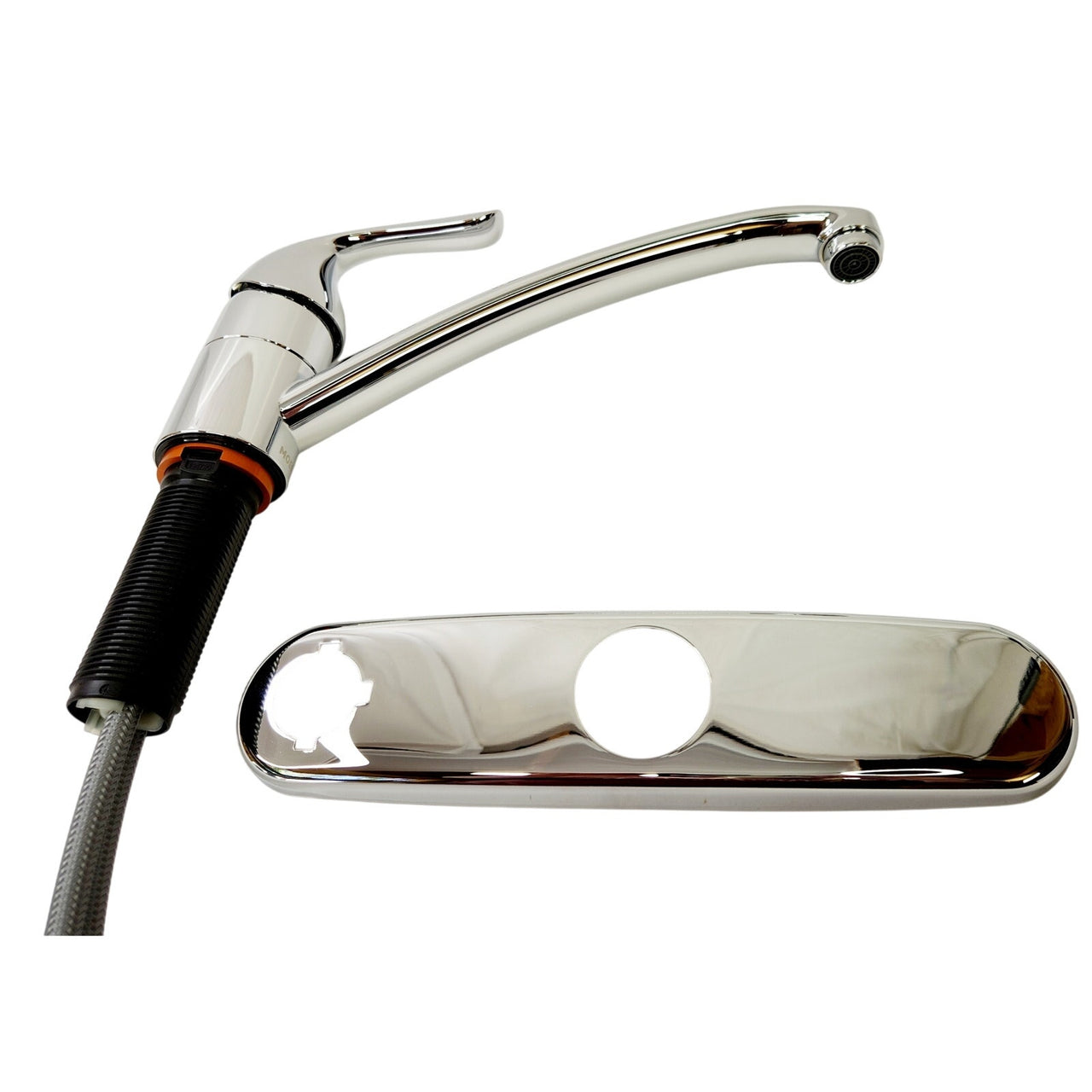Moen 87203 Adler Single-Handle Low Arc Kitchen Faucet with Side Sprayer - Chrome