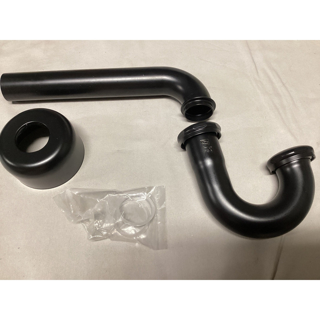 Signature Hardware 477100 1-1/4" P-Trap With High Box Flange - Matte Black