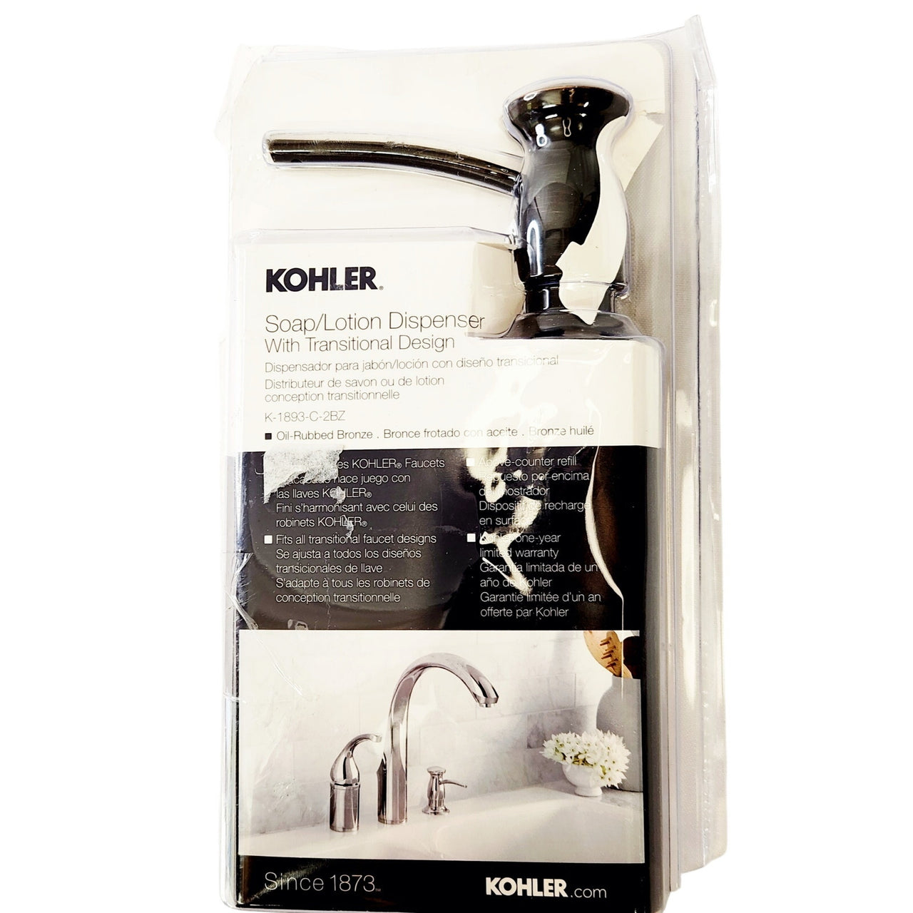 Kohler 1893-C-2BZ Forte Deck Mounted Soap Dispenser - Oil Rubbed Bronze