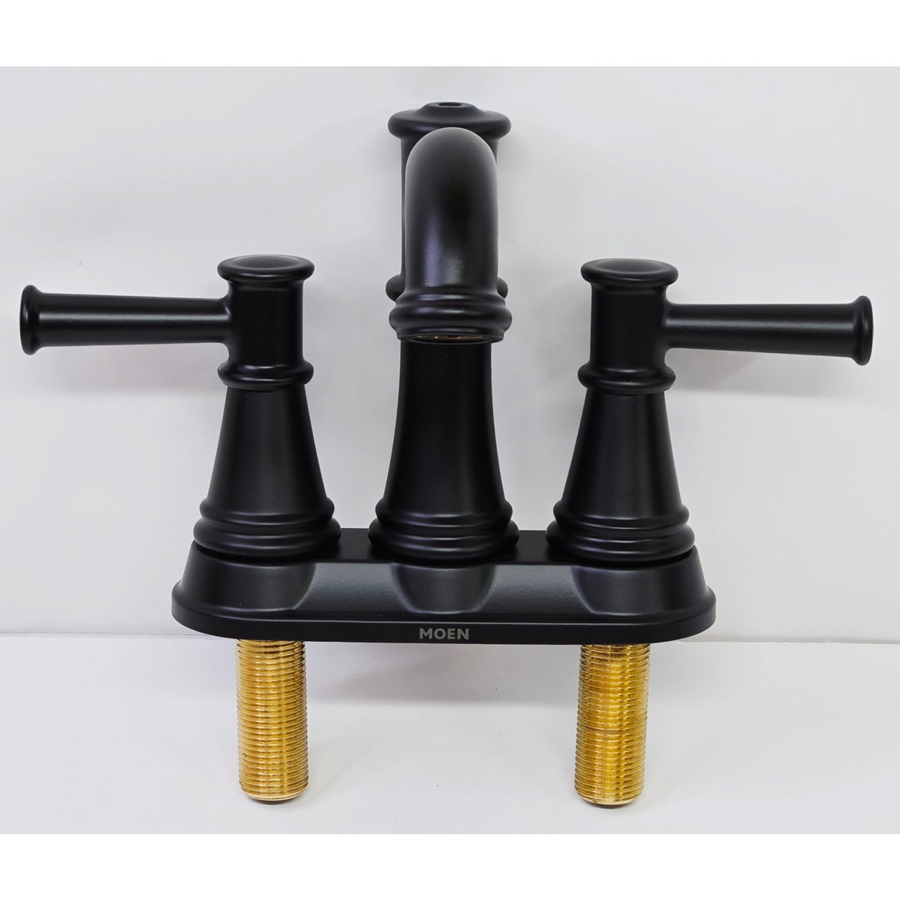Moen 6401BL Belfield Two-Handle Centerset Bathroom Faucet - Matte Black