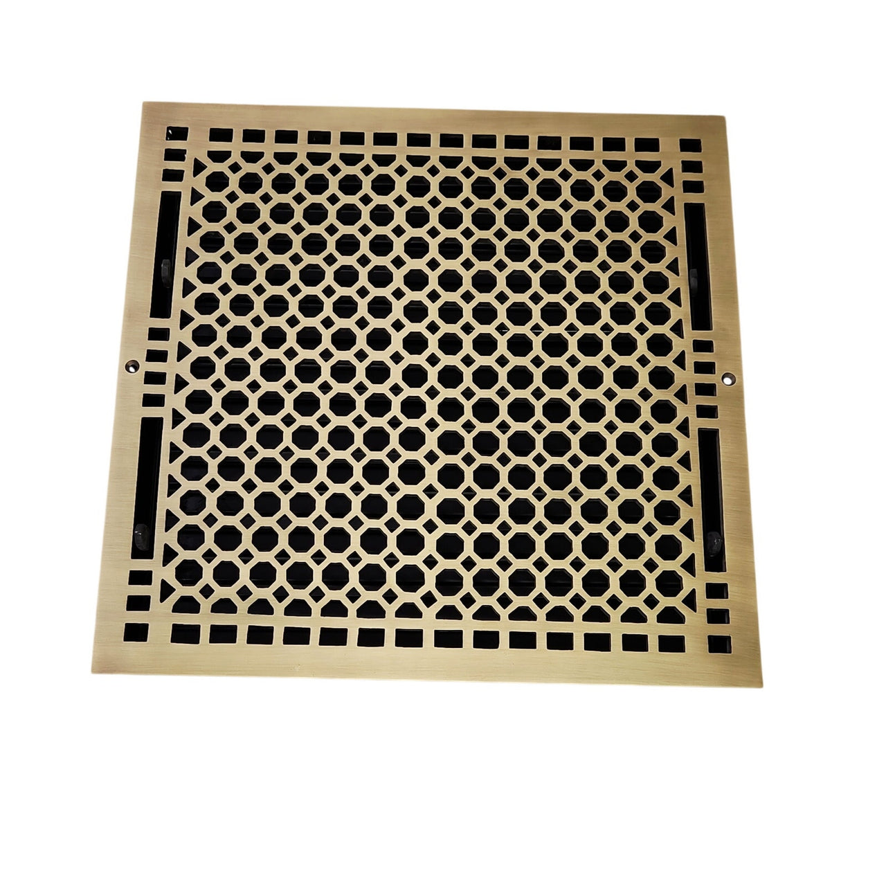 Signature Hardware 327349 Honeycomb Brass Wall Register - Antique Brass