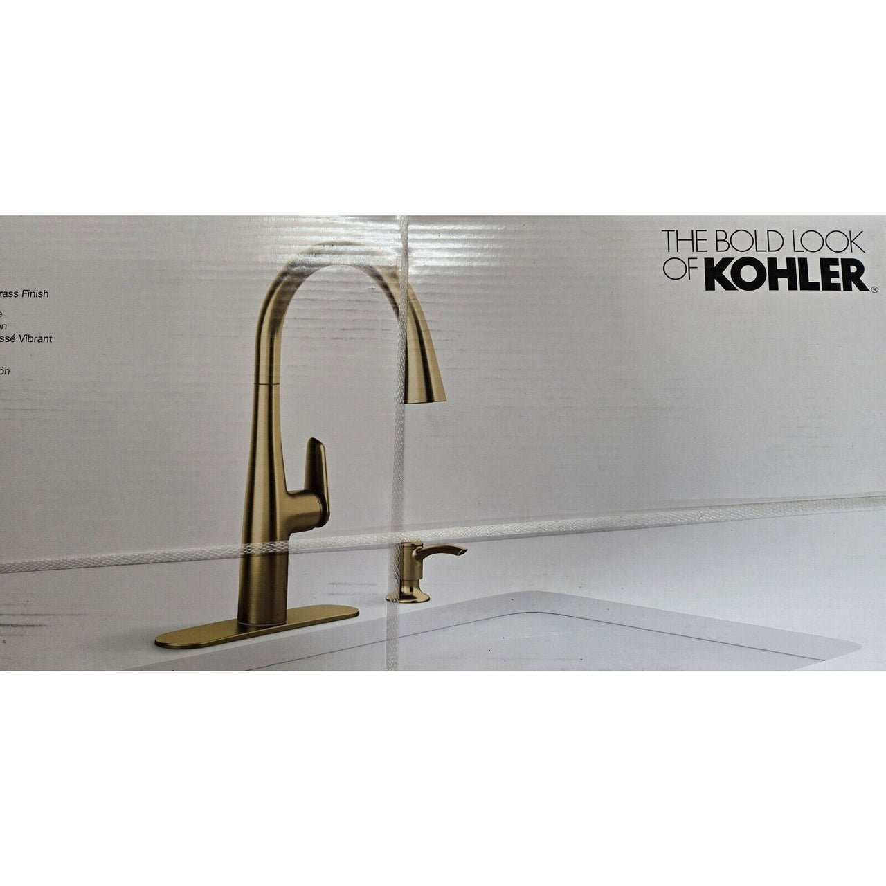 Kohler R30573-SD-2MB Easmor Pull Down Sprayer Kitchen Faucet - Brushed Brass