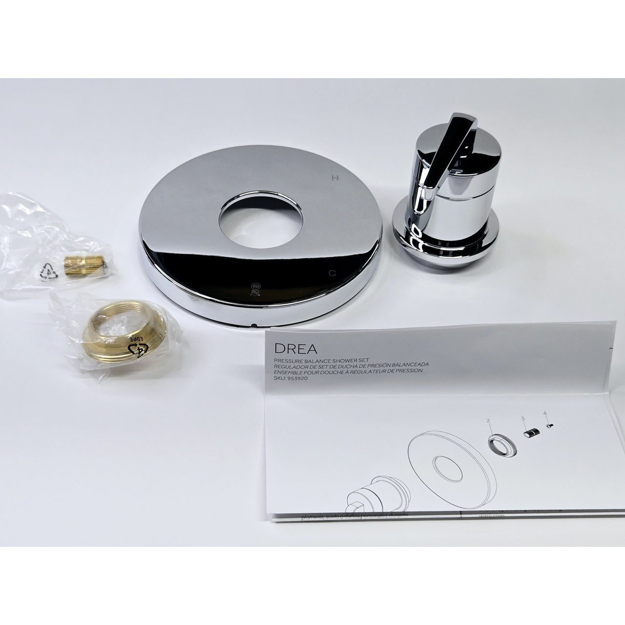 Signature Hardware 485024 Drea Pressure Balance Shower Valve Trim - Chrome