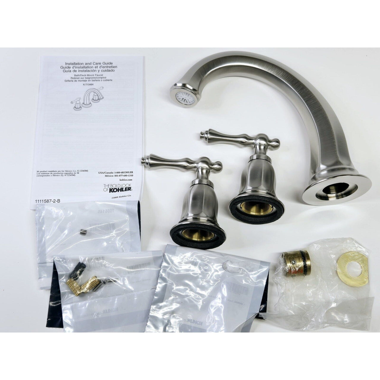 Kohler T13494-4-BN Kelston Deck Mounted Roman Tub Filler - Brushed Nickel