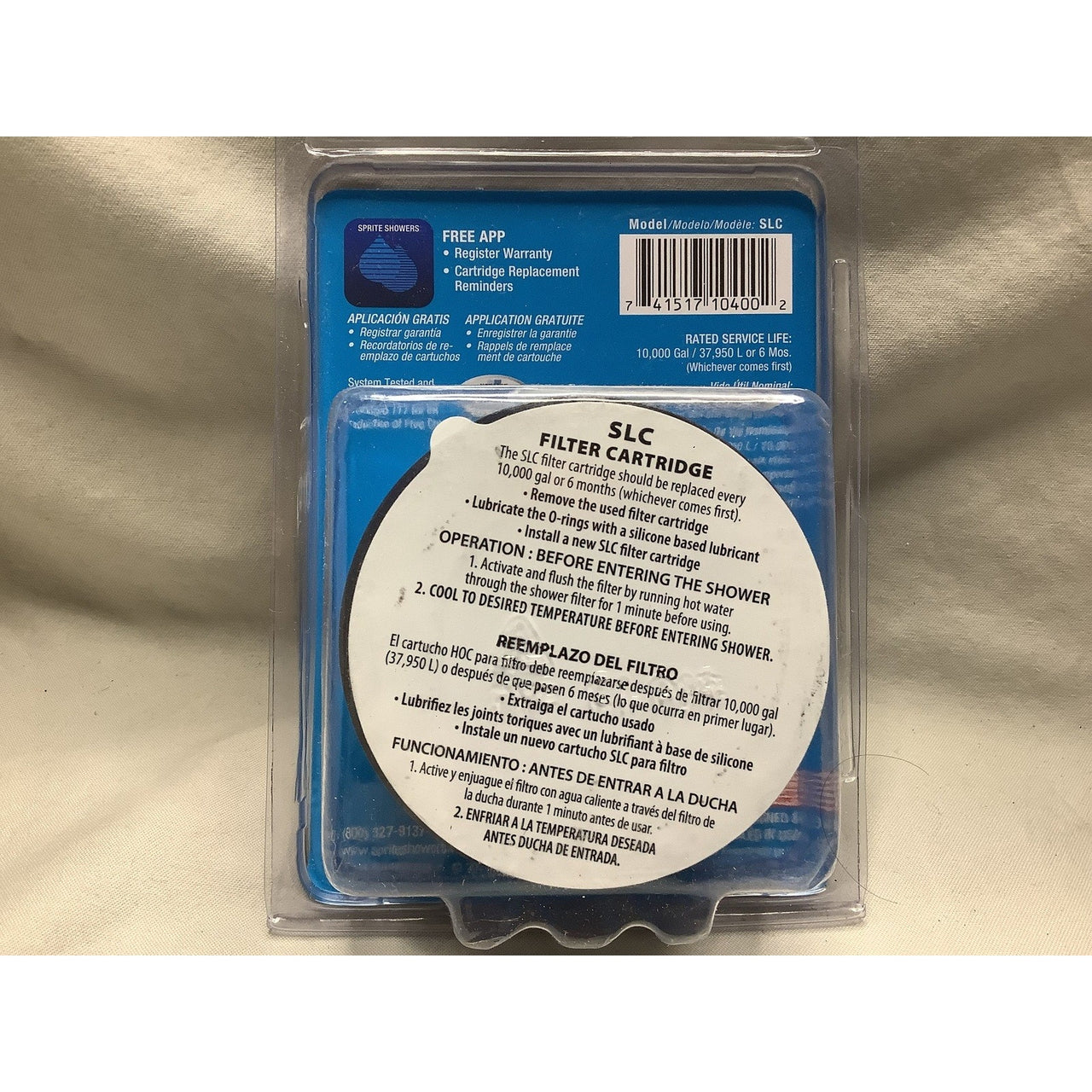 Sprite Showers SLC-R Slim-Line Shower Filter Replacement Cartridge - Blue