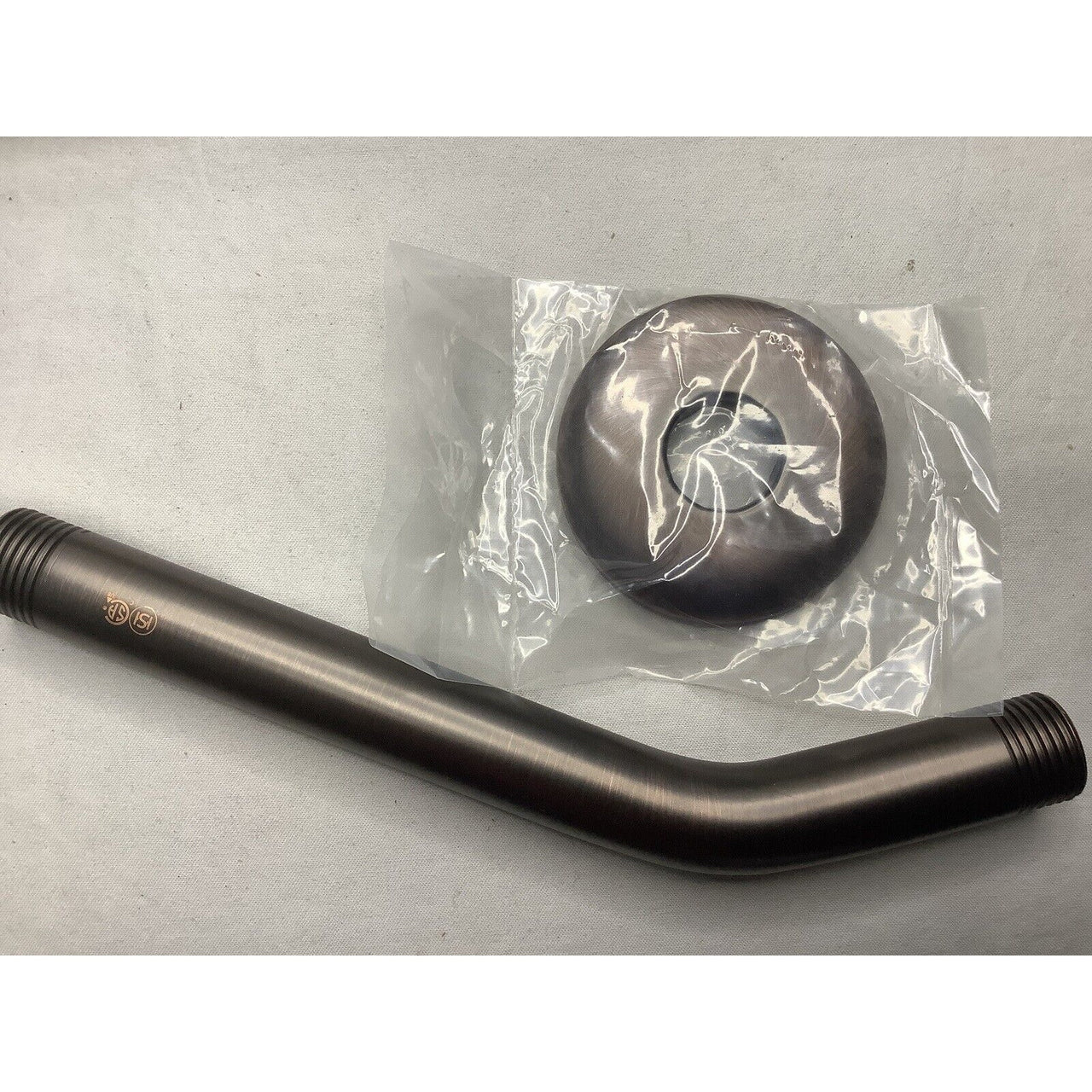 Signature Hardware 231891 8" Standard Shower Arm and Flange - Oil Rubbed Bronze