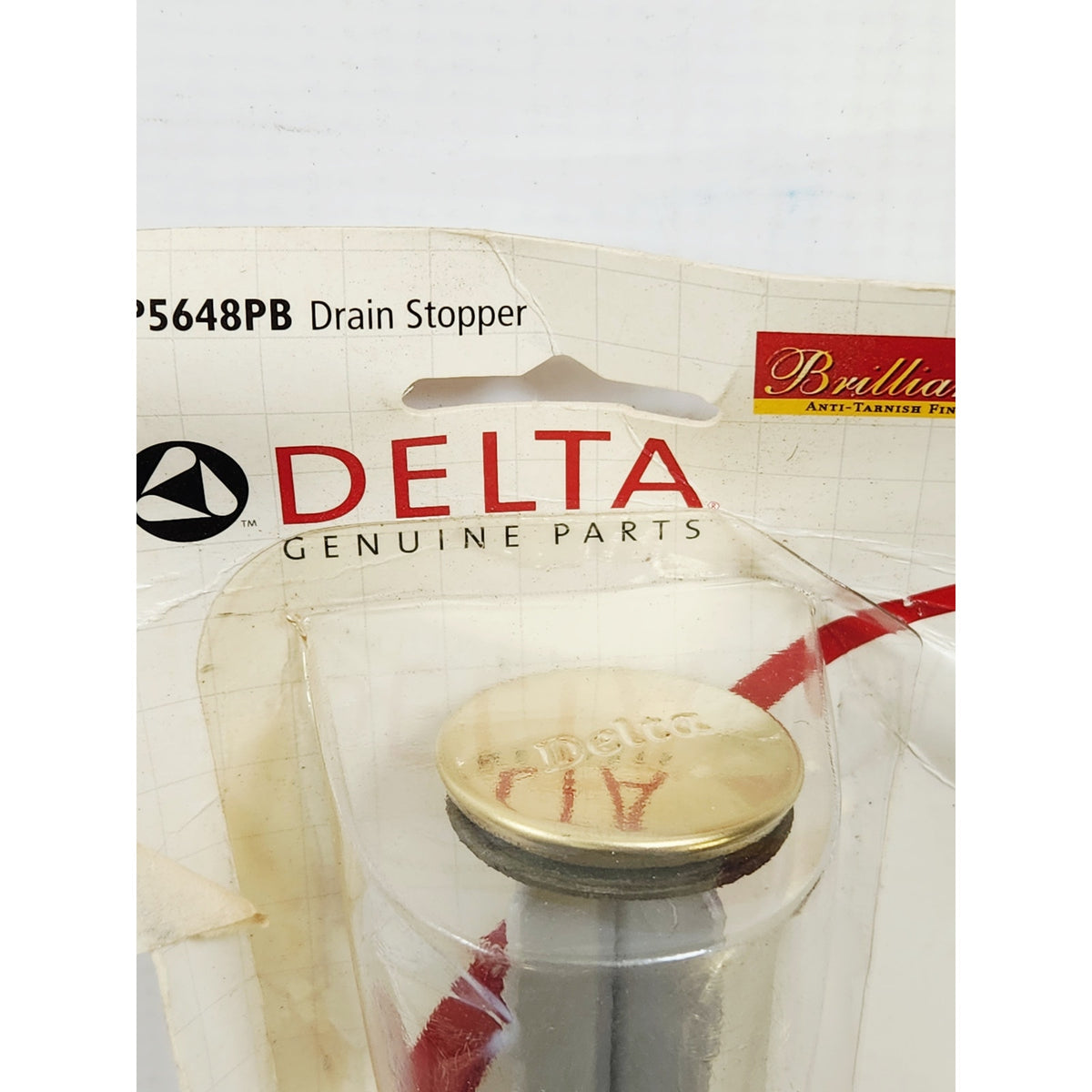 Delta RP5648PB Bathroom Lift Rod Pop-Up Drain Stopper Assembly - Polished Brass