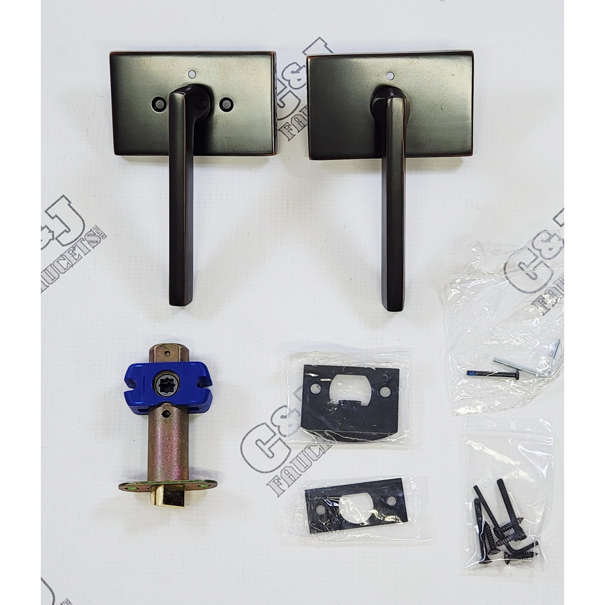 Emtek 5212-HLO-US10B Helios Privacy Leverset - Oil Rubbed Bronze