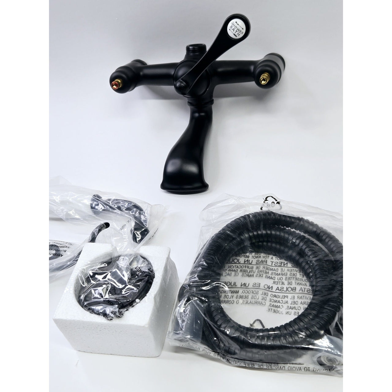 Signature Hardware HL-308-4-NH-MB English Telephone Faucet Body - Matte Black