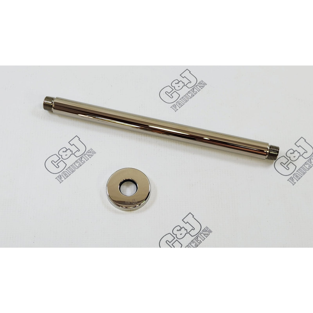 Signature Hardware 449633 12" Ceiling Mount Shower Arm - Polished Nickel