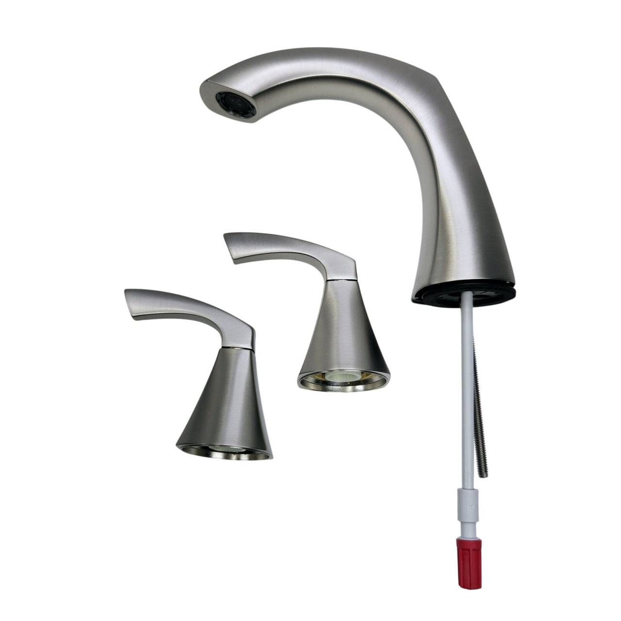 Moen 84504SRN Lindor Widespread Bathroom Sink Faucet with Drain - Brushed Nickel